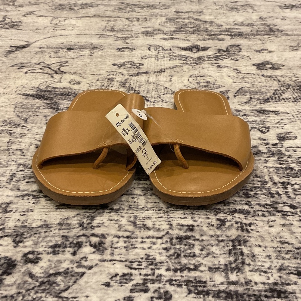 Madewell The Boardwalk Post Slide Sandal in Leather - Picture 5 of 6